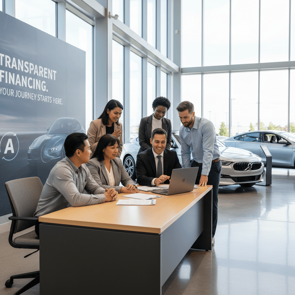 Flexible financing options reviewed with customers at dealership