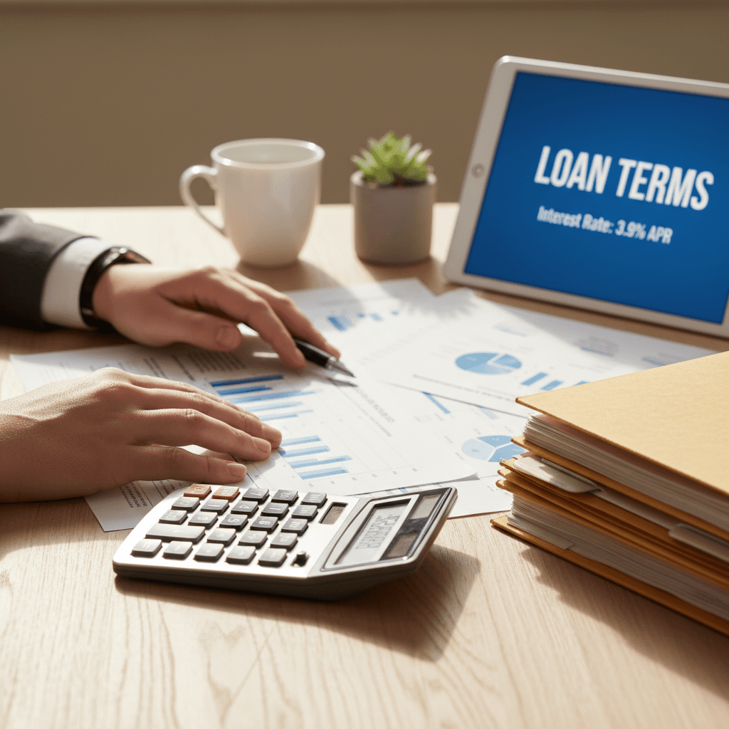 Financing specialist explaining loan and payment options